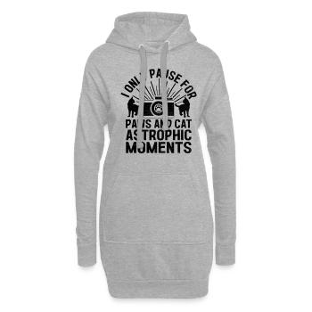 Chat Photographes Chat Amoureux Des Chats Photo - Sweat-shirt à capuche long Femme - gris chiné - Devant