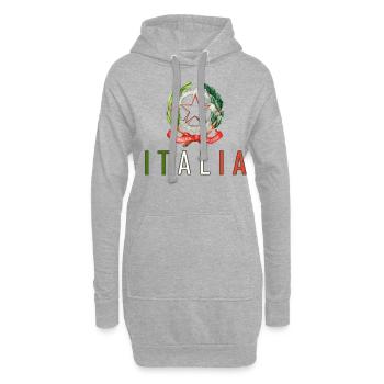 Italie Italien Italien Italie - Sweat-shirt à capuche long Femme - gris chiné - Devant