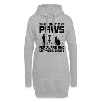 Chat Photographes Chat Amoureux Des Chats Photo - Sweat-shirt à capuche long Femme - gris chiné - Devant