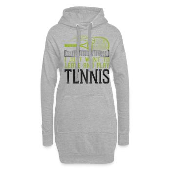 Funny Tennis Player Racket I Just - Hoodie-Kleid - Grau meliert - Vorne