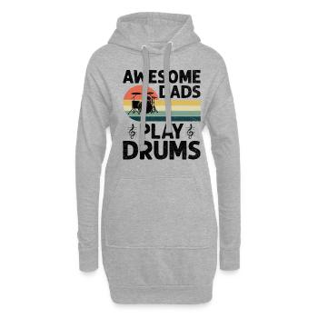 Awesome Dads Play Drums Drumming Drum Drummer Fath - Hoodie-Kleid - Grau meliert - Vorne