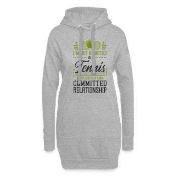 drôle de raquette de joueur de tennis je ne suis pas - Sweat-shirt à capuche long Femme - gris chiné - Devant