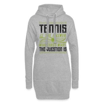 Drôle de joueur de tennis Raquette Tennis - Sweat-shirt à capuche long Femme - gris chiné - Devant