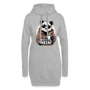Before You Ask No Funny Saying Panda - Hoodie Dress - heather grey - Front