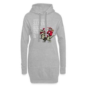 Manèges du Père Noël Dino Kids - Sweat-shirt à capuche long Femme - gris chiné - Devant