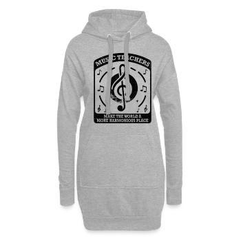 Musiklehrer machen die Welt harmonischer pl - Hoodie-Kleid - Grau meliert - Vorne