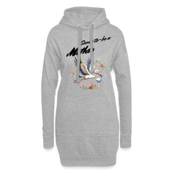 Soon I'm going to be a mother - Hoodie Dress - heather grey - Front