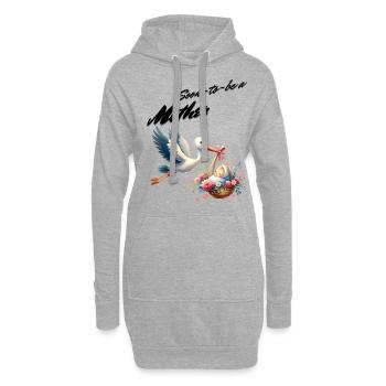 Bientôt, je serai mère - Sweat-shirt à capuche long Femme - gris chiné - Devant