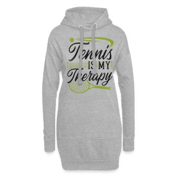 Drôle de joueur de tennis Raquette Tennis - Sweat-shirt à capuche long Femme - gris chiné - Devant