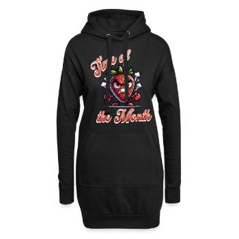 Periode Erdbeerwoche Zeit des Monats - Hoodie-Kleid - Schwarz - Vorne