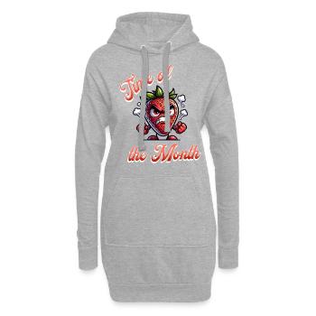 Periode Erdbeerwoche Zeit des Monats - Hoodie-Kleid - Grau meliert - Vorne