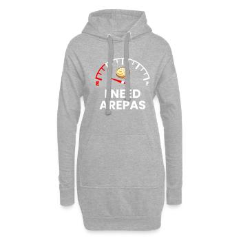 necesito arepas, venezuelan arepa - Hoodie-Kleid - Grau meliert - Vorne