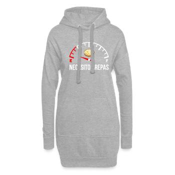 necesito arepas, venezuelan arepa - Hoodie-Kleid - Grau meliert - Vorne