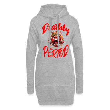 Période de la mort : Semaine de la fraise humoristique - Sweat-shirt à capuche long Femme - gris chiné - Devant