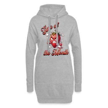 Zeit Des Monats Periode Erdbeerwoche Menstruation - Hoodie-Kleid - Grau meliert - Vorne