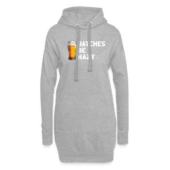 Batches Be Hazy, craftbeer, brewing - Hoodie-Kleid - Grau meliert - Vorne