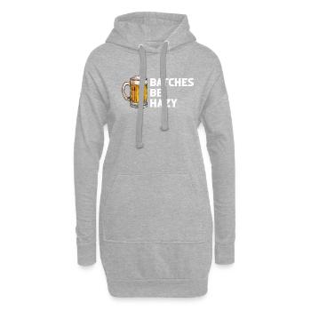 Batches Be Hazy, craftbeer, brewing - Hoodie-Kleid - Grau meliert - Vorne