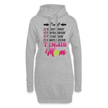 Funny Tennis Player Racket Mom I'm - Hoodie-Kleid - Grau meliert - Vorne