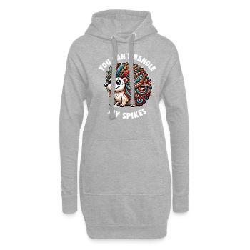 Süßer Igel Liebhaber Lustiger Igel Niedlicher Igel - Hoodie-Kleid - Grau meliert - Vorne