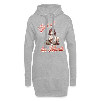 Période Période du mois Confortable - Sweat-shirt à capuche long Femme - gris chiné - Devant
