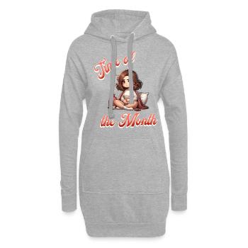Menstruation: Time Of The Month - Hoodie-Kleid - Grau meliert - Vorne