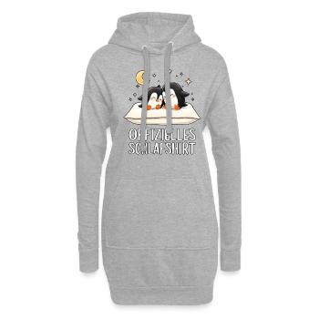 Chemise de nuit officielle Pingouins Penguin Paire - Sweat-shirt à capuche long Femme - gris chiné - Devant