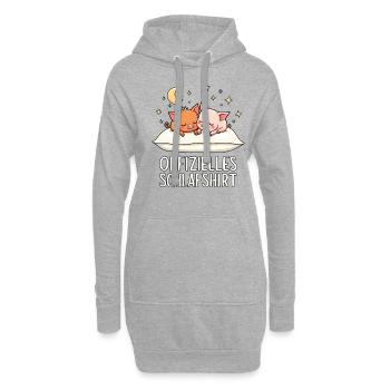 Chemise de nuit officielle Pigs Pig - Sweat-shirt à capuche long Femme - gris chiné - Devant