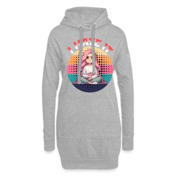 Periode Menstruation I Hate It - Hoodie-Kleid - Grau meliert - Vorne