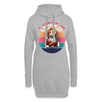 Ich Hasse Es Periode Menstruation - Hoodie-Kleid - Grau meliert - Vorne