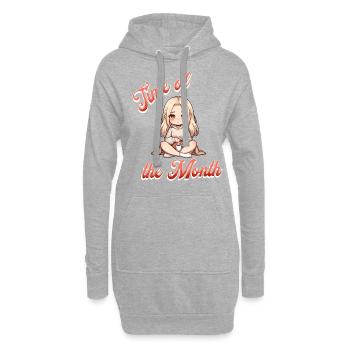 Zeit Des Monats Periode Menstruation - Hoodie-Kleid - Grau meliert - Vorne