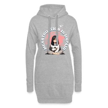 Les règles sont injustes : menstruations et vie quotidienne - Sweat-shirt à capuche long Femme - gris chiné - Devant