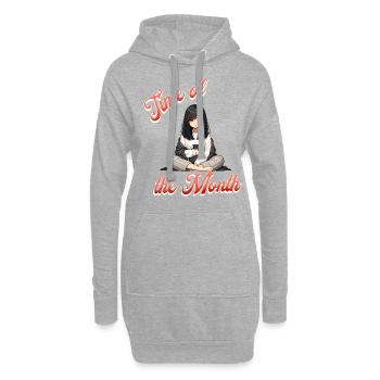 Periode Menstruation Zeit des Monats Anime - Hoodie-Kleid - Grau meliert - Vorne
