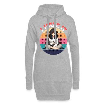 Je déteste ça Bande dessinée menstruelle menstruelle - Sweat-shirt à capuche long Femme - gris chiné - Devant