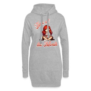 Période – Période du mois illustrée - Sweat-shirt à capuche long Femme - gris chiné - Devant