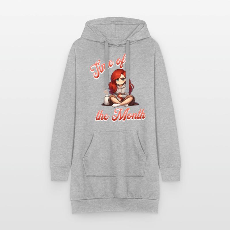 Période – Période du mois illustrée Sweat-shirt à capuche long Femme