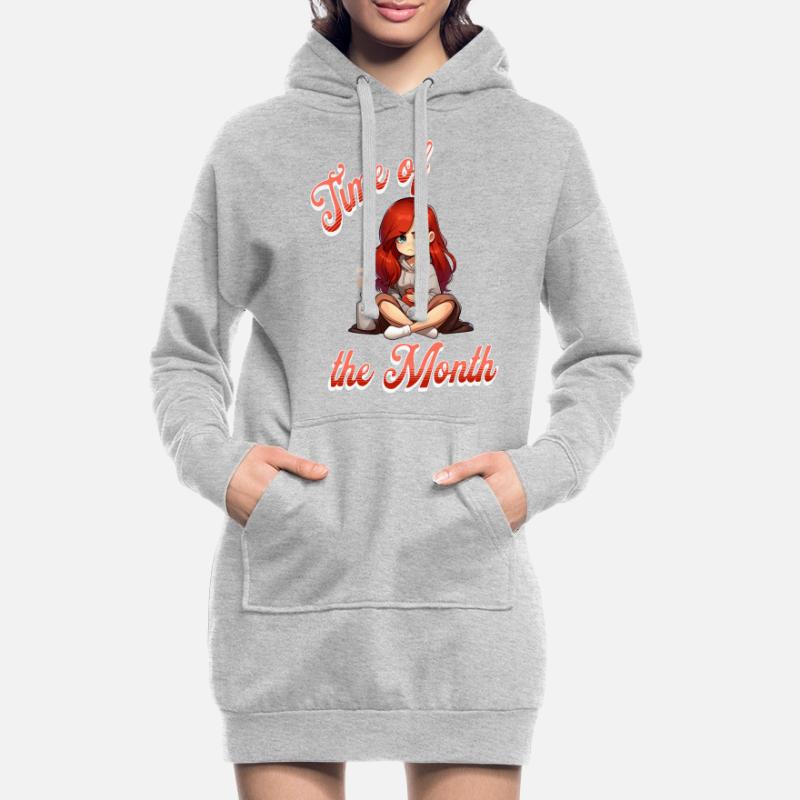 Période – Période du mois illustrée Sweat-shirt à capuche long Femme