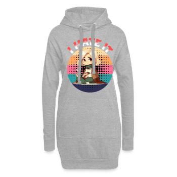 I Hate It Period Expression - Hoodie Dress - heather grey - Front