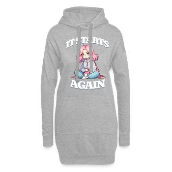 Période : ça recommence Motiv - Sweat-shirt à capuche long Femme - gris chiné - Devant