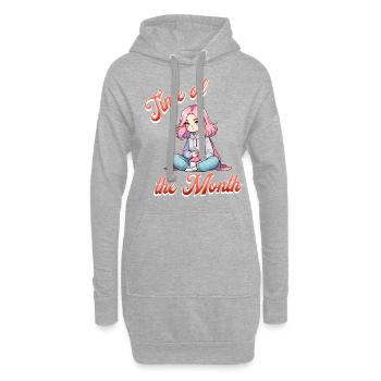 Période Temps Du Mois Illustration - Sweat-shirt à capuche long Femme - gris chiné - Devant
