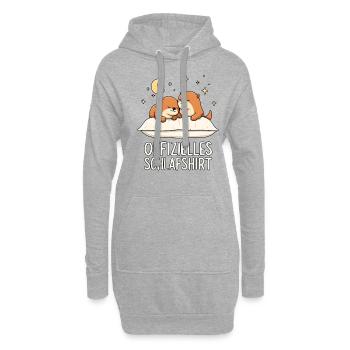 Chemise de nuit officielle Sea Otter Otter Pair - Sweat-shirt à capuche long Femme - gris chiné - Devant