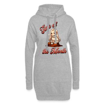 Menstruation : Illustration de la période du mois - Sweat-shirt à capuche long Femme - gris chiné - Devant