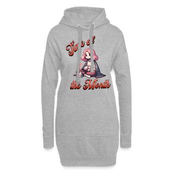 Zeit Im Monat Menstruation Illustration - Hoodie-Kleid - Grau meliert - Vorne