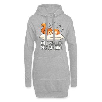 Chemise de nuit officielle Squirrel Pair - Sweat-shirt à capuche long Femme - gris chiné - Devant