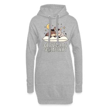 Chemise de nuit officielle Paire d’ânes - Sweat-shirt à capuche long Femme - gris chiné - Devant