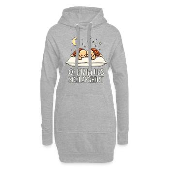 Chemise de nuit officielle Paire de tortue de mer - Sweat-shirt à capuche long Femme - gris chiné - Devant