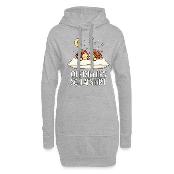 Chemise de nuit officielle Turtle Pair - Sweat-shirt à capuche long Femme - gris chiné - Devant