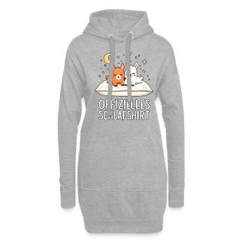 Chemise de nuit officielle Llamas Llama Pair - Sweat-shirt à capuche long Femme - gris chiné - Devant