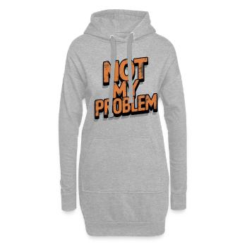 Nicht Mein Problem Statement - Hoodie-Kleid - Grau meliert - Vorne