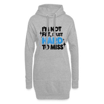 Je ne suis pas gros, difficile à manquer - Sweat-shirt à capuche long Femme - gris chiné - Devant