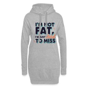 Je ne suis pas gros, difficile à manquer - Sweat-shirt à capuche long Femme - gris chiné - Devant